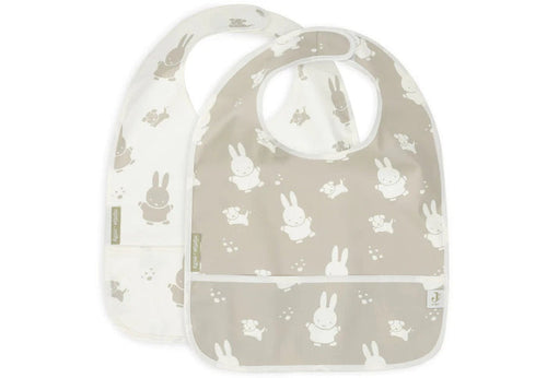 Jollein Miffy & Snuffy wasserdichte Lätzchen Olive Green im 2er-Set