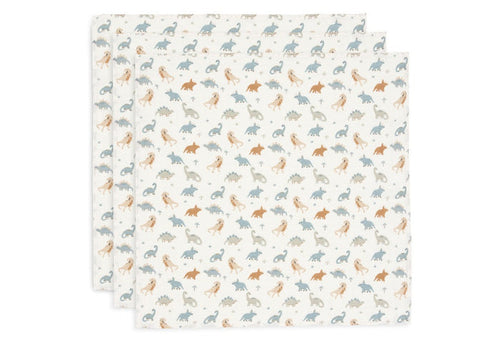 Jollein Musselintücher Roarsome im 3er-Set 70 × 70 cm
