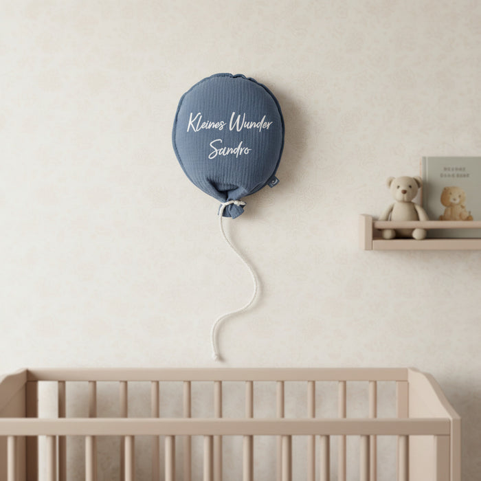 Jollein Stoffballon Blau 25 × 50 cm, personalisierbar