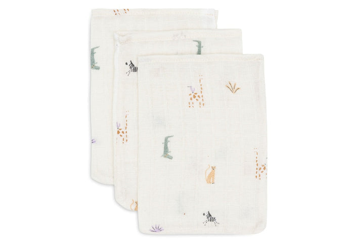 Jollein Waschlappen Jungle Jambo im 3er-Set 15 × 20 cm