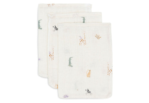 Jollein Waschlappen Jungle Jambo im 3er-Set 15 × 20 cm