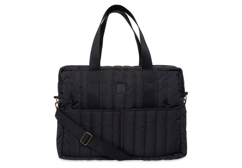 Jollein Wickeltasche Puffed Schwarz 42 × 30 cm mit Trageriemen