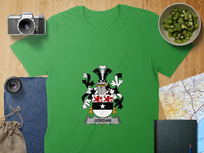 Jordan Family Crest Emblem Green T-Shirt