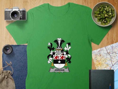 Jordan Family Crest Emblem Green T-Shirt
