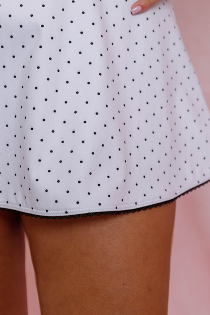 White Polka Dot Active Dress- Women's Fun Athletic Wear- Kimberly C Sport Dress