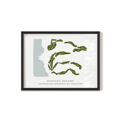 Kapalua Resort - The Plantation Course | Golf Course Print | Black Frame