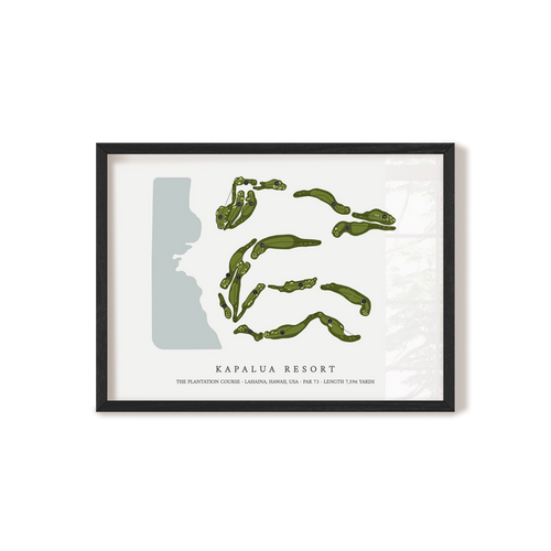 Kapalua Resort - The Plantation Course | Golf Course Print | Black Frame