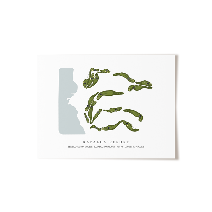 Kapalua Resort - The Plantation Course | Golf Course Print | Unframed
