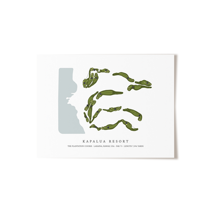 Kapalua Resort - The Plantation Course | Golf Course Print | Unframed
