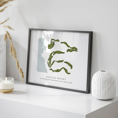 Kapalua Resort - The Plantation Course | Golf Course Print | On Table