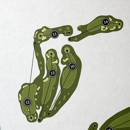 Kapalua Resort - The Plantation Course | Golf Course Print | Close Up
