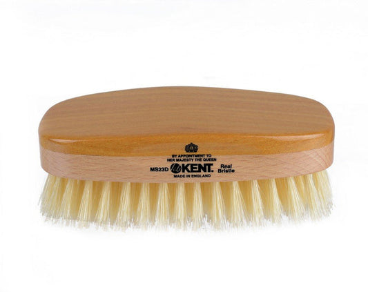Kent Men's Finest Pure Soft White Bristle Rectangular Brush MS23D