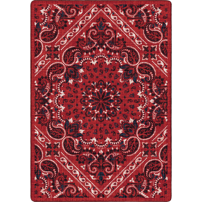 Image of an area rug, Kerchief - Rodeo Red