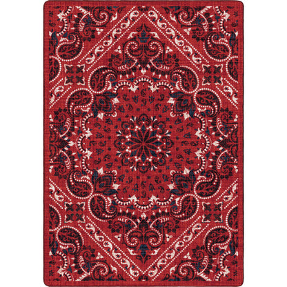 Image of an area rug, Kerchief - Rodeo Red
