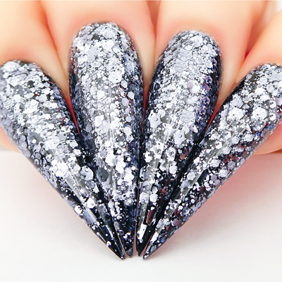 Kiara Sky Sprinkle on Nail glitter 1oz  - SP201 Black Ice