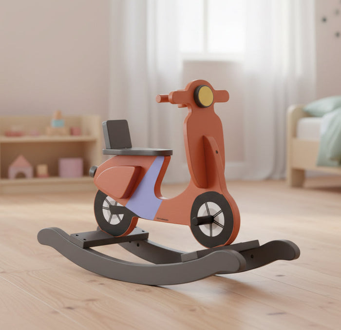 Kids Concept Schaukel-Scooter Rot aus Holz ab 18 Monaten