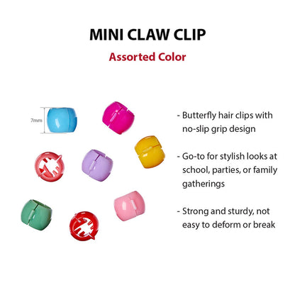 RED BEAUTY by KISS kids mini claw clip set assorted colorful small butterfly hair clips for kids