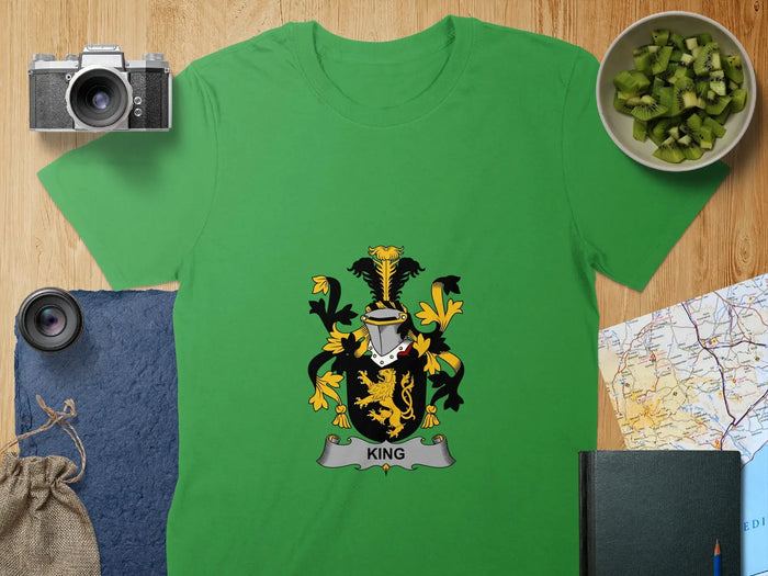 King Family Crest T-Shirt for Proud Heritage