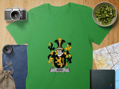 King Family Crest T-Shirt for Proud Heritage