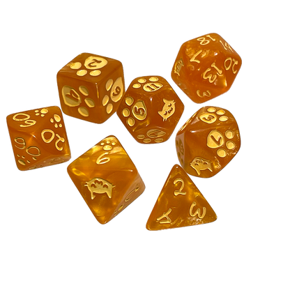 Kitten Polyhedral Dice Set