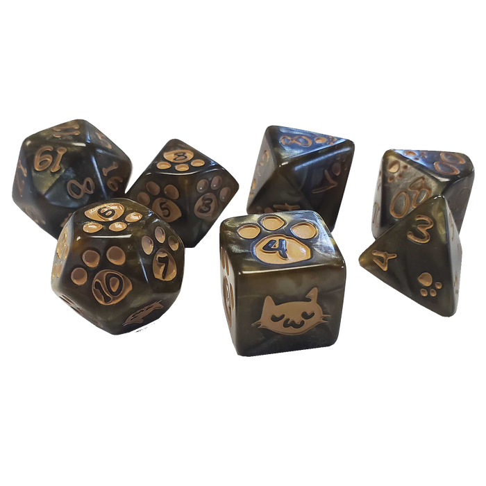 Kitten Polyhedral Dice Set