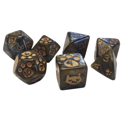 Kitten Polyhedral Dice Set