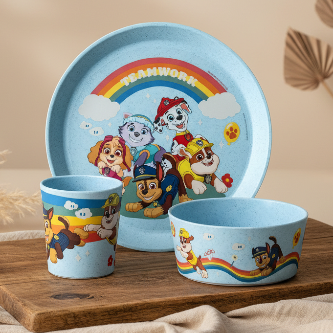 Koziol Connect Grow Paw Patrol Kindergeschirr Blau im 3er-Set