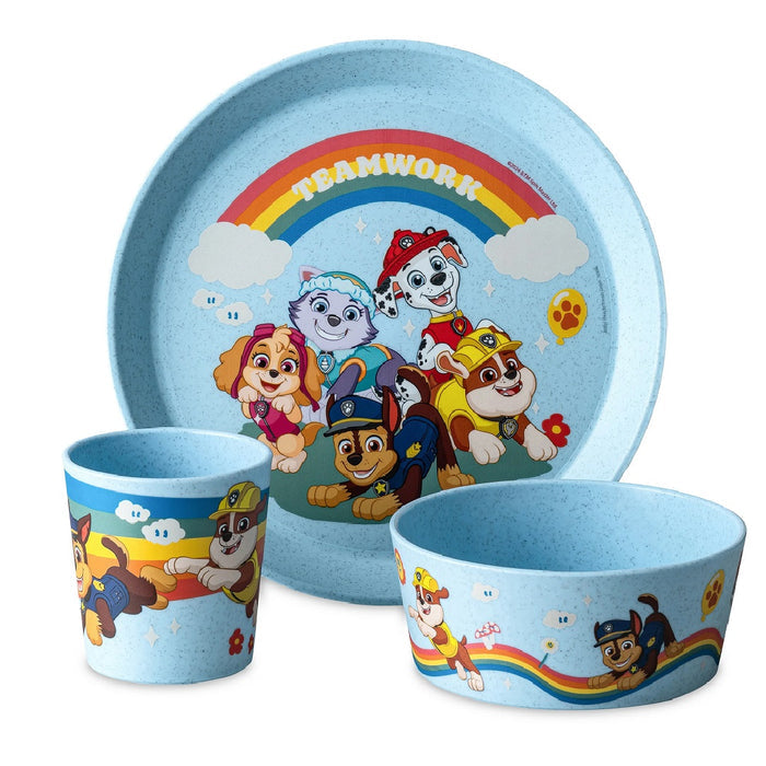 Koziol Paw Patrol Geschirrset Blau mit Teller, Schale und Becher