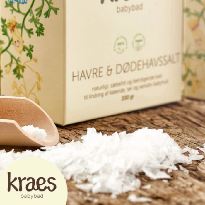 Kraes - babybad havre & dødehavssalt (problematisk og/eller irriteret hud) - 600 g.