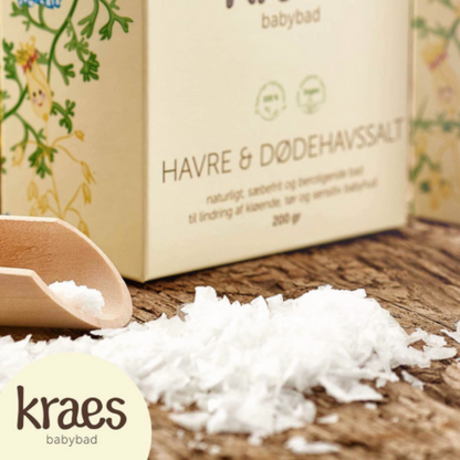 Kraes - babybad havre & dødehavssalt (problematisk og/eller irriteret hud) - 600 g.