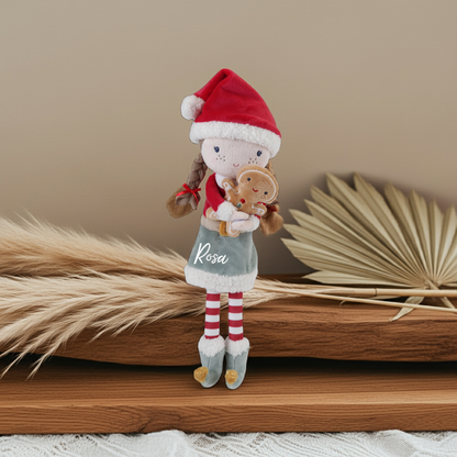 Kuschelpuppe Rosa Weihnachten 35 cm – ab 12 Monaten