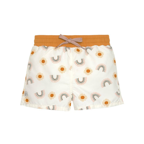 Lässig Badeshorts Regenbogen in Größe 74/80 mit Windeleinsatz und UV-Schutz 80