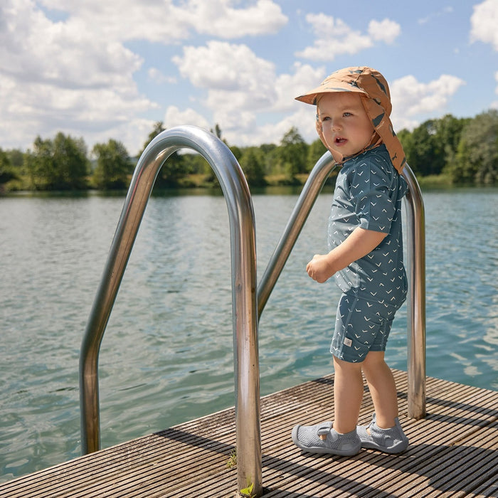 Lässig Kinder-Badeschuhe Hellblau mit schnelltrocknendem Polyester-Obermaterial