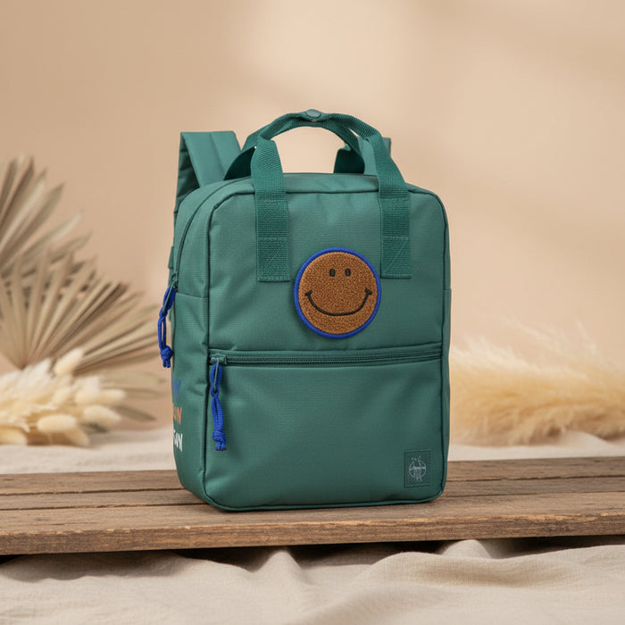 Lässig Square Little Gang Kindergartenrucksack Dunkelgrün mit 7 Liter Volumen