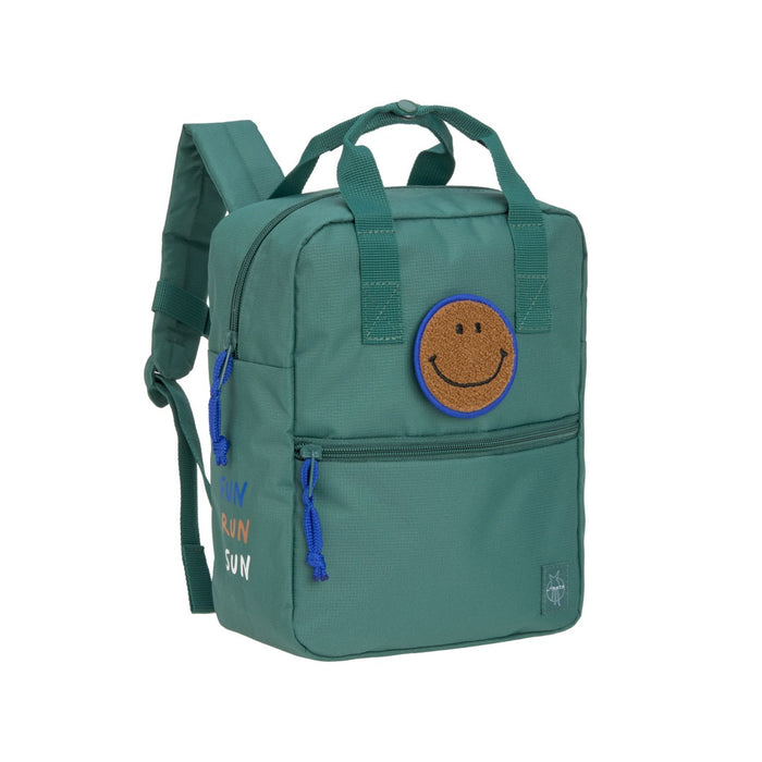 Lässig Square Little Gang Kindergartenrucksack Dunkelgrün mit 7 Liter Volumen