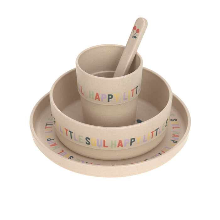 Lässig Kindergeschirr Set Happy Fruits Cherry aus Polypropylen und Zellulose