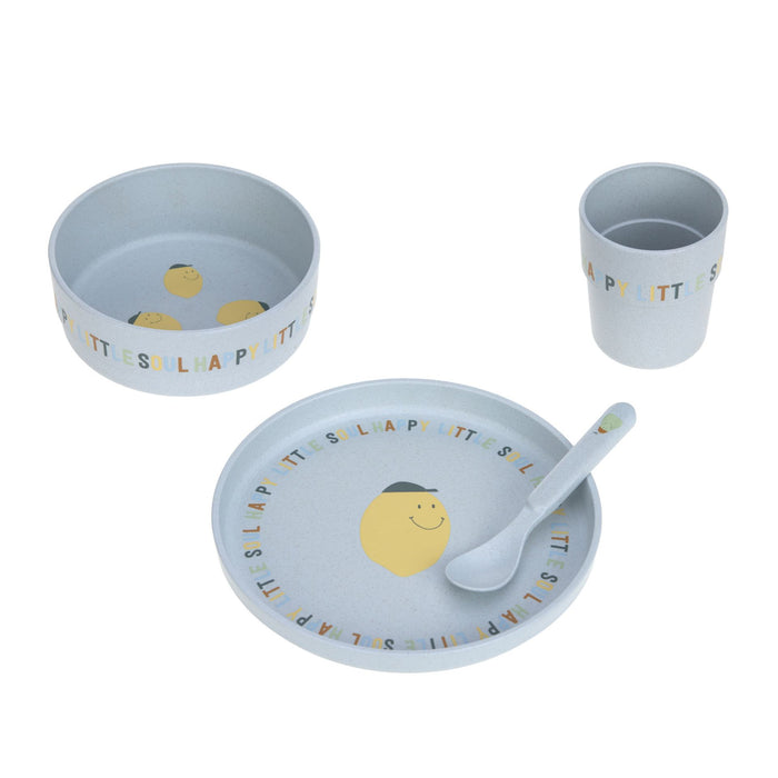 Lässig Kindergeschirr Set Happy Fruits Lemon aus Polypropylen und Zellulose