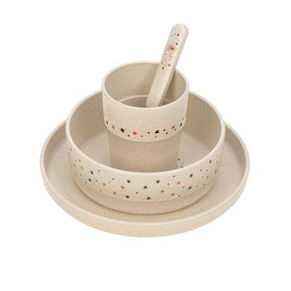 Lässig Little Water Swan Kindergeschirr mit Teller, Schale, Becher und Löffel