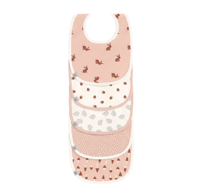 Lässig Little Forest Rabbit Lätzchen im 5er-Set mit Hasenmotiven