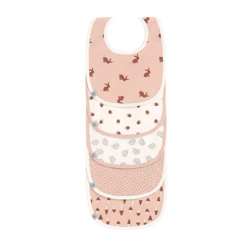 Lässig Little Forest Rabbit Lätzchen im 5er-Set mit Hasenmotiven