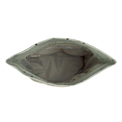 Lässig Rolltop Kinderrucksack Light Olive mit Seitentaschen und Namensschild