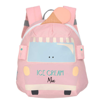 Lässig Tiny Drivers Rucksack Eiswagen Rosa mit 3,5 Liter Volumen
