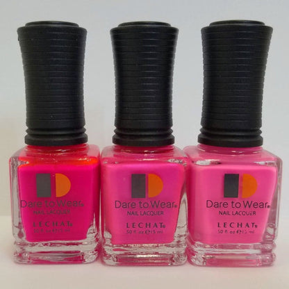 LeChat Dare to Wear Manicure Nail Polish - 3 Hot Pink Shades