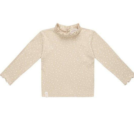 leevje Longsleeve Tiny Leaves mit Rüschenkragen Größe 74/80