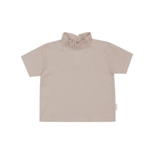 leevje Pointelle T-Shirt Dusty Rose Größe 74/80