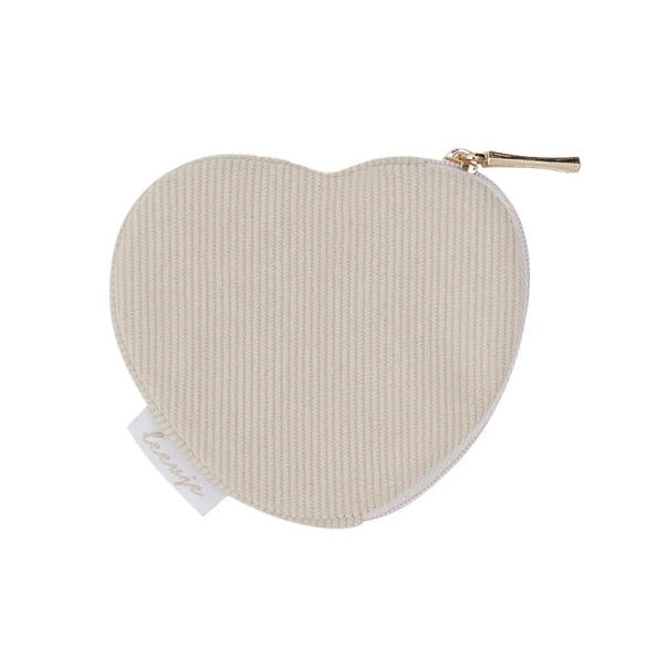 leevje Portemonnaie Corduroy Heart mit Reißverschluss