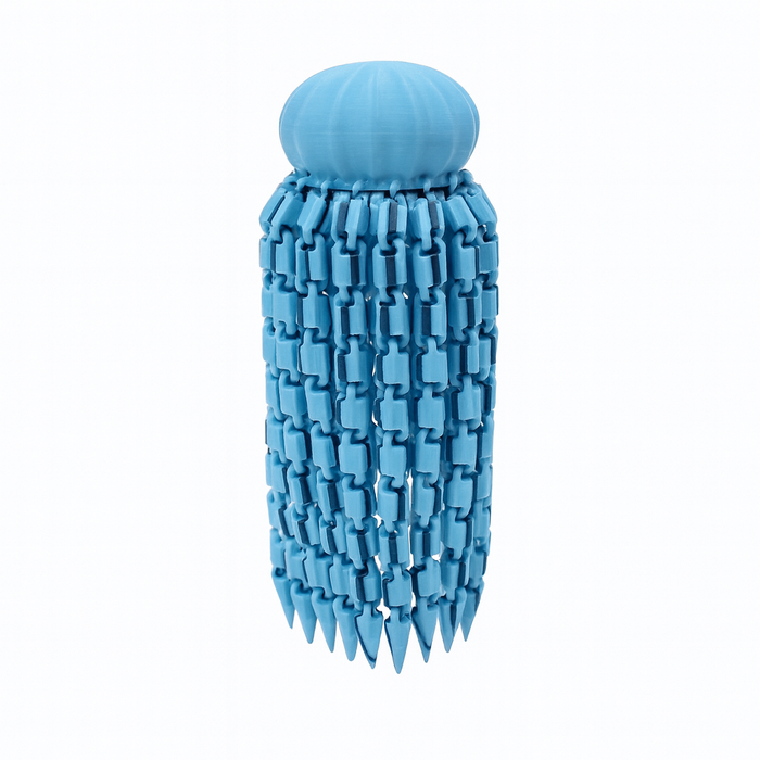 Light Blue Jellyfish 3D Printed Fidget Toy - Main View - Karma Train 3D Printing