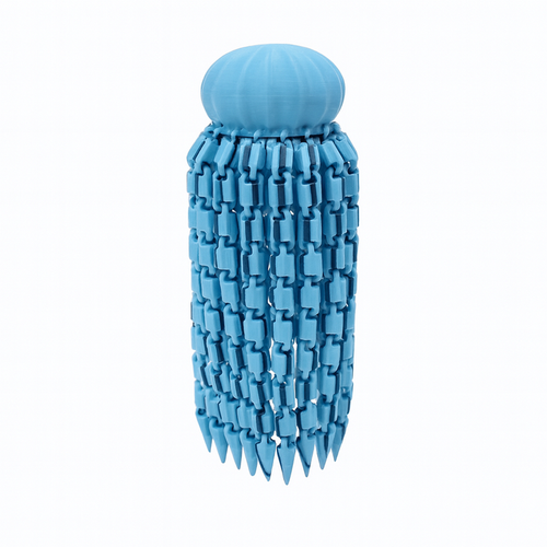 Light Blue Jellyfish 3D Printed Fidget Toy - Main View - Karma Train 3D Printing