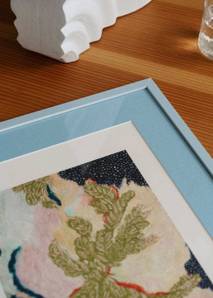Light Blue Wood Frame
