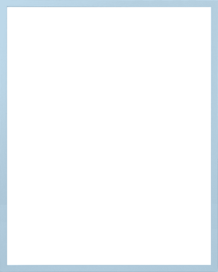 Light Blue Wood Frame